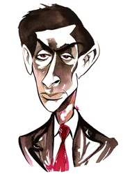 Hans Krasa - värillinen karikatyyri